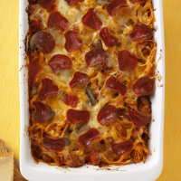 PIZZA CASSEROLE WITH EGG NOODLES RECIPES