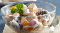 Creamy Overnight Fruit Salad Recipe - BettyCrocker.com image