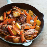 Braised Chicken Thighs with Carrots, Potatoes and Thyme ... image