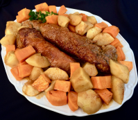 Spicy Pork Tenderloin with Apples and Sweet Potatoes ... image