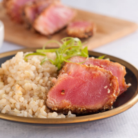 Oven Baked Tuna Steak Dinner - Food Fanatic image