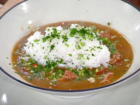 Chicken and Smoked Sausage Gumbo Recipe - Food Network image