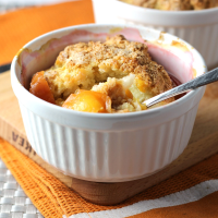 PEACH COBBLER WITH BISCUITS RECIPES