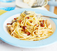 Carbonara with chicken recipe | BBC Good Food image