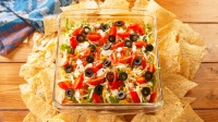 Veggie chilli tortilla baskets recipe - BBC Food image