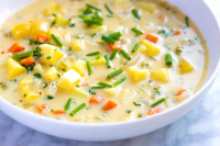 Easy Creamy Homemade Potato Soup - Inspired Taste image