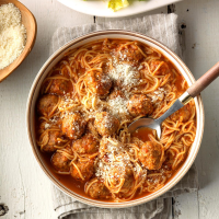 Spaghetti & Meatball Soup Recipe: How to Make It image