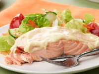 Lemon-Butter Baked Frozen Salmon Recipe - Food Network image