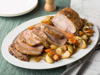 Roast Pork Loin with Apples Recipe | Food Network Kitche… image