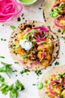Air Fryer Roasted Cauliflower Tacos - Skinnytaste image