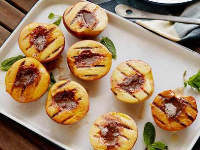 Grilled Peaches with Cinnamon Sugar Butter Recipe | Bobby ... image