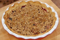Apple and Cherry Pie with Oatmeal Crumble Topping Rec… image