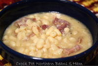 Crock Pot Northern Beans & Ham - Mommy's Kitchen image