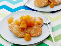 Cinnamon Oatmeal Pancakes with Honey Apple Compote Re… image