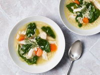 Lemon, Chicken and Orzo Soup with Spinach Recipe | Food ... image