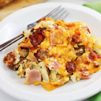 Cheesy 3-Meat Breakfast Casserole Recipe image