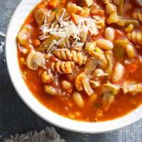 Vegetable and Pasta Soup Recipe - EatingWell image
