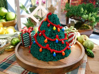 Christmas Tree Surprise Cake Recipe - Food Network image