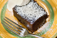 Dark Molasses Gingerbread With Whipped Cream Recipe - … image