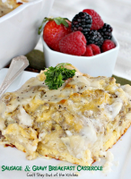Sausage and Gravy Breakfast Casserole – Can't Stay Out of ... image