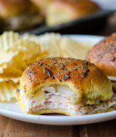 Baked Turkey and Cheese Sliders - Fresh April Flours image
