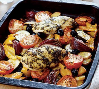 Mediterranean chicken with roasted vegetables recipe | BB… image