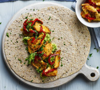 Spicy chicken & avocado wraps recipe - BBC Good Food image