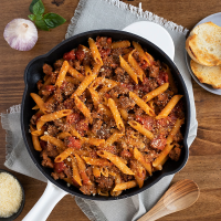 One-Skillet Italian Sausage Pasta - Ready Set Eat image