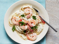 Linguine with Shrimp and Garlic Cream Sauce Recipe | Food ... image