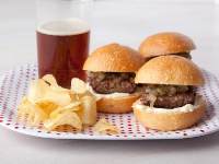 Mini Man Burgers Recipe | Alton Brown | Food Network image