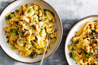 Caramelized Brussels Sprouts Pasta With Toasted Chickpeas … image