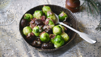 Brussels sprouts with chestnuts and pancetta recipe - BBC image