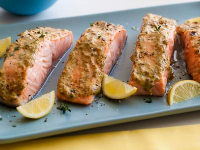 Broiled Salmon with Herb Mustard Glaze Recipe | Giada … image
