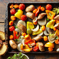 Chicken Sausage and Peppers Recipe - EatingWell image
