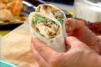 Thai Chicken Wrap with Spicy Peanut Sauce - Food Network image
