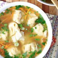 Easy Wonton Soup - Let's Dish Recipes image