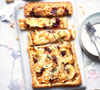 Brie, apple & onion tart recipe - BBC Good Food image