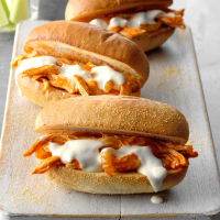 Shredded Buffalo Chicken Sandwiches Recipe: How to M… image