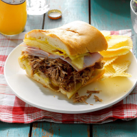 Pressure-Cooker Cuban Pulled Pork Sandwiches Recipe: Ho… image