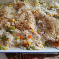Campbell's® Cheesy Chicken and Rice Casserole Recipe ... image