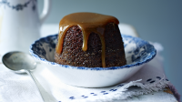 Easy sticky toffee pudding with toffee sauce recipe - BBC Food image