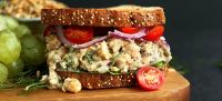 Vegan Chickpea No-Tuna Salad Sandwich - Forks Over Knives image