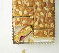 Raspberry bakewell slice recipe | BBC Good Food image