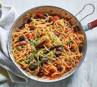 Spaghetti puttanesca recipe | BBC Good Food image