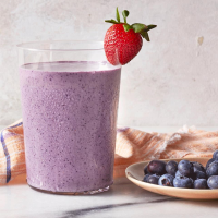 Strawberry-Blueberry-Banana Smoothie Recipe | EatingWell image