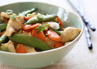 Chicken Stir Fry with Snap Peas and Carrots - Skinnytaste image