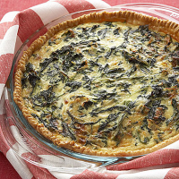 Spinach and Cheese Quiche Recipe | MyRecipes image