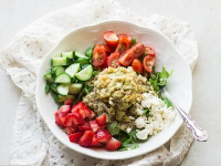 Vegetarian Arugula Chickpea Power Salad Recipe | Min Kwo… image
