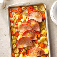 Sliced Ham with Roasted Vegetables Recipe: How to Ma… image