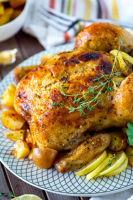Oven Roasted Whole Chicken with Lemon and Thyme Recip… image